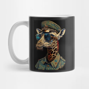 Psychedelic Giraffe with Sunglasses and Headphones Mug